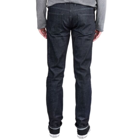 DSTLD Men's Slim Straight Jeans Size 34 Dark Wash Rigid Denim - Picture 3 of 10